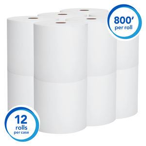 Cascades PRO Select® Roll Paper Towels, White, 800'/Roll, 12 Rolls/Case