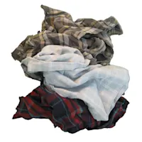 Recycled flannel wiping rags?soft, lint-resistant cotton cloths for delicate surface and industrial cleaning