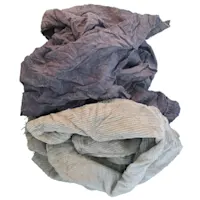 Multi-color recycled corduroy wiping rags with ribbed texture for heavy-duty grease and oil cleaning
