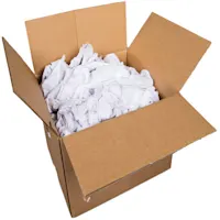 Recycled white T-shirt rags?absorbent cotton shop towels for automotive, industrial cleaning