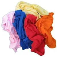 New color T-shirt rags ? premium unused cotton/poly blend knitted cleaning cloths in assorted colors