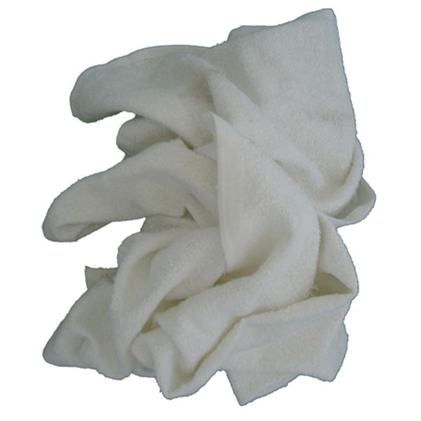 White Terry Towel Wiping Rags 25 lb box