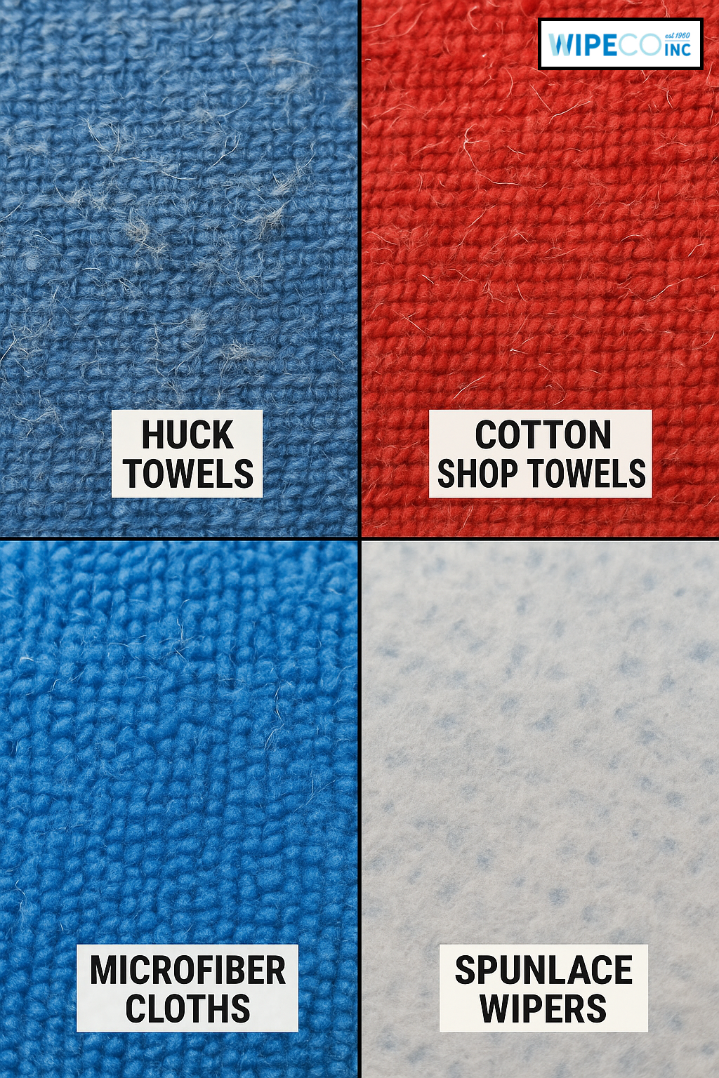 Low lint and lint free wiper materials