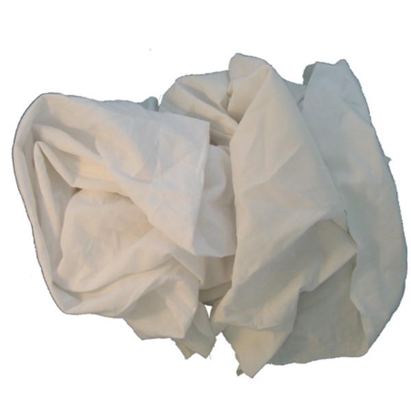 White Rectangular Rags White Sheeting Rags 25 lb box - Wipeco, Inc.